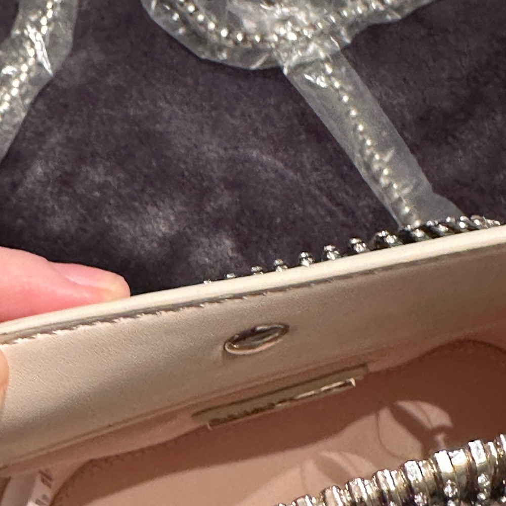 COPY - Urban Expressions Ivory- Alina Handbag with Silver with rhinestone Accen… - Picture 7 of 12